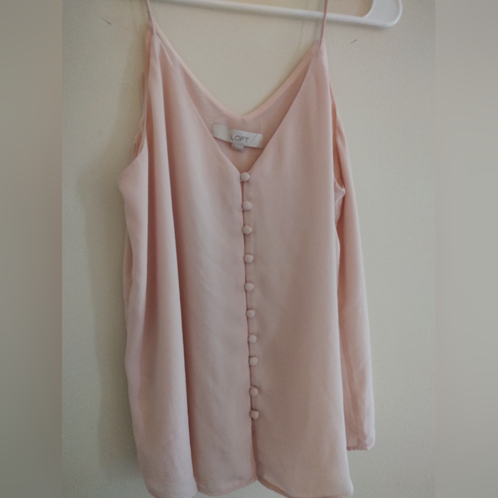 LOFT blush pink button tank 🤍 - Picture 3 of 4
